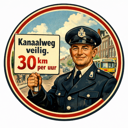 Kanaalweg veilig, 30km per uur